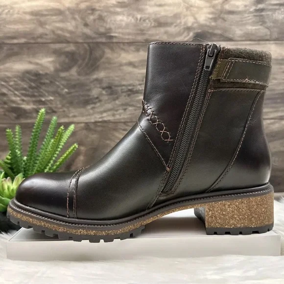 Earth Elements Taylen Boot Lug Sole Patchwork Ankle Boots Size 10. - Picture 8 of 9